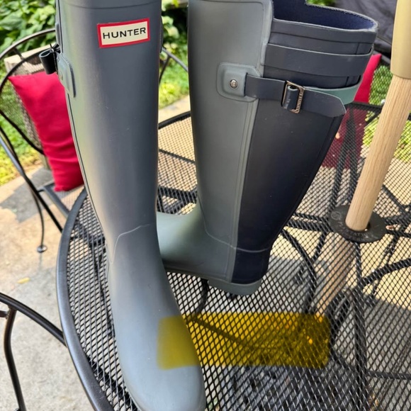 Hunter two-tone Grey Tall Rain Boots - Picture 1 of 5
